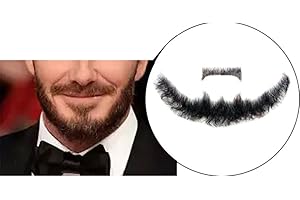 Remeehi Goatee Men's Beard Human Hair Lace Hand-Made Fake Facial Mustache Costume Pretend Bei