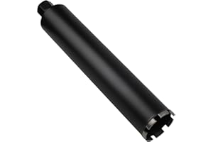 CPROSP Corona de perforación de diamante de 122 mm, 1¼ pulgadas, UNC, corona de perforación de núcleo, L 420 mm, broca para perforación en hormigón, hormigón armado, mampostería y piedra