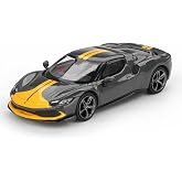 Mini GT 1/64 &Ouml;l&ccedil;ekli Die-Cast Ferrari 296 GTB Assetto Fiorano, Grigio Scuro
