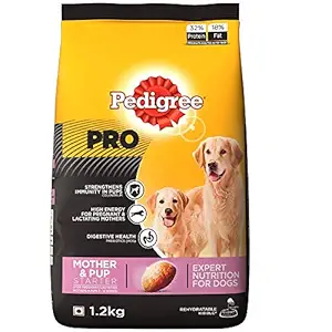 Pedigree PRO Expert Nutrition Lactating/Pregnant Mother & Pup (3-12 Weeks) Dry Dog Food , 1.2kg Pack