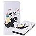 Produktbild Laybomo Hülle für Xiaomi Redmi Note 4X Ledertasche Schuzhülle Weiches TPU Silikon Cover Magnetisch Stehen Brieftasche Handyhülle für Redmi Note 4X mit Visitenkartenhüllen, Schöner Panda Gedrückt