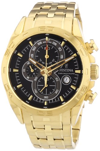 Festina Herren-Armbanduhr XL Chronograph Quarz Edelstahl beschichtet F16656/5