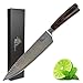 Produktbild Kaori Profi 20cm Küchenmesser in Damastoptik aus Carbon Edelstahl, Extra Scharfe Klinge mit ergonomischem Holzgriff - Kochmesser, Chefmesser, Allzweckmesser