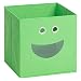 Produktbild (H&S) Aufbewahrungsbox TOM - verschiedene Farben - Faltbox - Gesicht - Kinder - Korb - Staubox - Spielzeugbox - Kiste - 28 x 28 x 28 cm (Grün)
