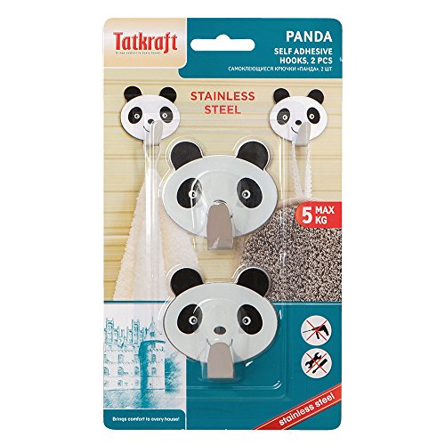 Tatkraft Panda Stark Selbstklebend Edelstahl Handtuchhaken Badezimmer Kinderzimmer 2tk - 5