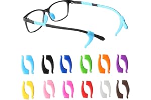 12 Paires Support Antidérapant pour Lunettes, Sangles et Crochets pour Lunettes en Silicone Antidérapant Silicone pour des Verres, pour la Pointe de Temple de Lunettes de Sport,(couleur mélangée)