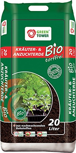 Preisvergleich Produktbild GREEN TOWER Bio Kräuter Anzuchterde 20L