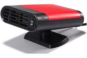 NUZAMAS Portable 12V 150W Auto Heizung und Luftreiniger, 3in1 Heizung, Lüfter und Luftreinigung, Winter Auto Defroster Demister, Luftgebläse, drehbarer Halter