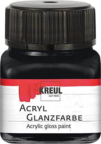 KREUL Acryl Glanzfarbe, 20 ml Schwarz