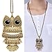 Price comparison product image chinkyboo Art Deco Owl With Black Big Eye Vintage Retro Style Long Necklace - A Good Gift For your Girlfriend
