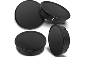 SkinoEu 4 x 60mm Universal Tapas de Rueda de Aleación Centro Centrales Tapacubos para Llantas Coche Tuning Negro CX 0