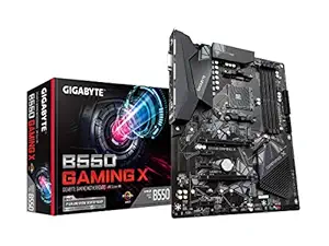 GIGABYTE B550 Gaming X (AM4 AMD/B550/ATX/Dual M.2/SATA 6Gb/s/USB 3.2 Gen 2/PCIe 4.0/HDMI/DVI/USB 3.1 Gen 2/DDR4/Gaming Motherboard)