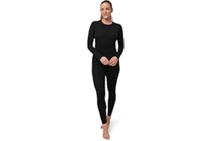 DANISH ENDURANCE Conjunto Térmico Lana Merino Mujer, Camiseta Térmica y Pantalón, Ropa Interior Lana Merino