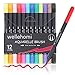 Produktbild Wellehomi Brush Pen – Neueste Wasserfarben Pinselstift 12 Farben | 60-Tage-Geld-zurück-Garantie nach Erhalt der Ware!