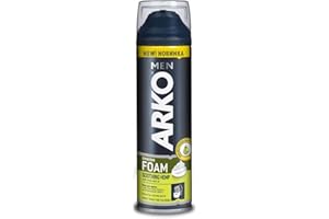 THE SHAVE FACTORY Arko Soothing Hemp Shaving Foam – 200ml | Enriched with Hemp Seed Oil for Sensitive Skin, Ultra-Smooth & Hydrating Shave