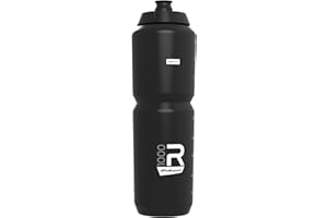 Polisport 8649100013 - Bidón R Collection R1000 de Ciclismo de 1000ml Botella de Agua para Ciclistas Bicicleta Sin BPA en color negro