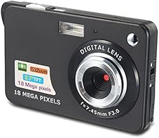 Aberg Best 18 mega pixels HD Digital Camera - Digital video camera - Students cameras - Students Camcorder - Handheld Sized Digital Camcorder Indoor Outdoor for Adult /Seniors / Teens / Unisex Children / Kids (black)