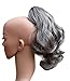 New Style Sweet Short Curly Pony Tail Hair Extension (Claw Grip) (Salt And Pepper Mix)