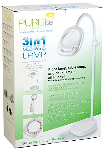 3 in 1 Lupenleuchte LED - Tageslicht Lupenlampe für Hobby und Beruf. Endlich können Sie auch kleine Details erkennen!