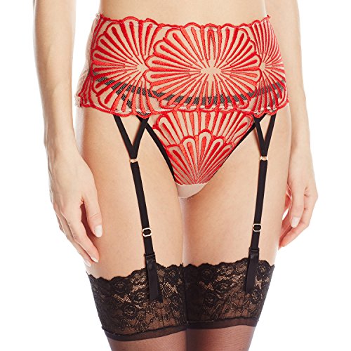 Preisvergleich Produktbild Cosabella Damen Strumpfgürtel Eiffelturm - Rot - Small / Medium