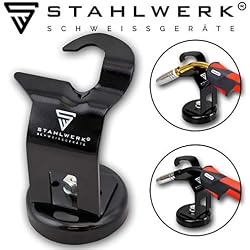 STAHLWERK MIG MAG Support de torche avec base magnétique, support de torche universel pour toutes les torches MIG telles que MB-15 AK, MB-25 AK, Noir