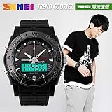 Easy Go Shopping Sehen Sie Männer Solar Elektronische Uhr Männliche Student Table Outdoor Sportuhr Wasserdichte Persönlichkeit Uhr (Color : 2)