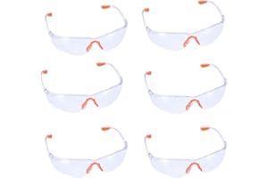 NUDFSY 6 PCS Safety Goggles Eyewear Safety Specs Clear Eye Protection Glasses Protective Safety Glasses for Work Personal Protective Equipment Security Glasses Anti Dust/Scratch/Mist/Wind
