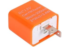 F SEASON 2 Broches Relais de Clignotant Flasheur 12V Indicateur réglable en vitesse Relais de clignotant à Clignotant LED