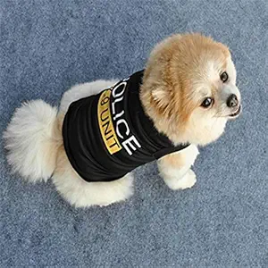 FLAWISH Pet Dog Police Unit Letter Print Vest Summer Cool Doggy cat Comfortable Costume Clothing