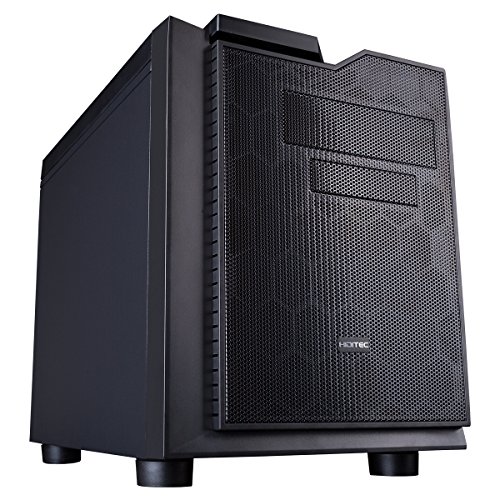 Hiditec Torre Pc DRACK KUBE (Cubo, ITX, Micro ATX, Estructura Metal, 1 x 5.25 pulgadas, 1 x 3.5 pulgadas, Ventilador de 120 mm y graficas hasta 340mm) color negro