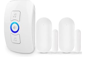 FUERS Wireless Door Sensor Alarm Chime, Door Chime 32 Chimes 4 Adjustable Volume , Window Door Alarm Sensor Easy to Install for Your home Safety Shop