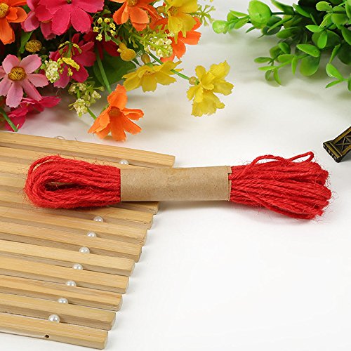 100M Natürlicher Bakers Twine Durable Baumwolle Schnur Bastelschnur Ideal geeignet furs Geschenkpapier und DIY Basteln Dekoration(10 Farben) - 4