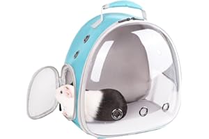 LAIRIES Portable Small Animal Backpack Travel Breathable Pet Carrier Bag Cages for Guinea Pig, Rabbit, Bearded Dragon, Squirrel, Tortoise, Bird, Lizard