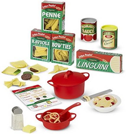 woodienchen Melissa &amp; Doug – Pasta Kitchen with Accessories 25x23x8 cm, Multi