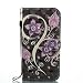 Produktbild Mokyo HUWEI P9 Lite Hülle [mit Frei Stylus Stift],3D Buntes Muster Glitzer Strass PU Leder Folio Brieftasche Kartenfächer Schutzhülle mit Karte Halterung Magnetverschluss Standfunktion Ultra Dünn Book Style Tasche Etui Schale Passt perfekt für HUWEI P9 Lite - Lila Henna