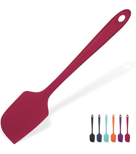 Spatule En Silicone Rouge Kitchencraft Colourworks - 28 Cm - Anti-rayures Pour Surfaces Anti-adhésives