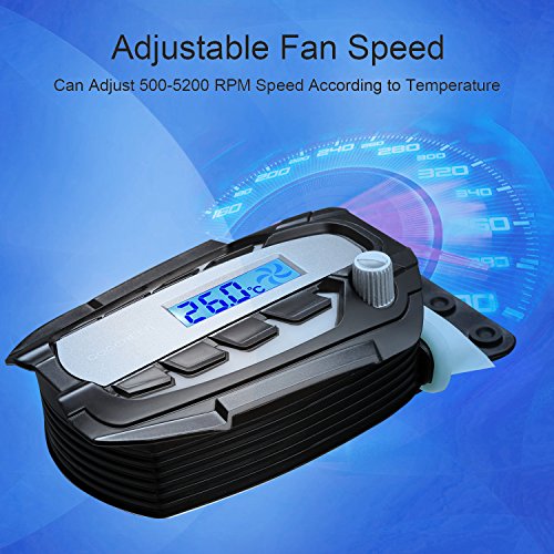 Laptop Kühler Lüfter Fan mit Temperaturanzeige,LED Bildschirm Intelligent Vacuum Fan,Vakuum USB für sofortige Kühlung Notebook Vakuum,Laptop Ventilator Geräuschlos für 14 zu 17 zoll Laptop / Notebook Cooler (#2) - 5