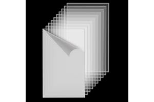 XINGRUN 10 Pièces Plaque de Verre Plaque 10x15cm Plexiglas transparent Vitre de Rechange Transparente Feuille Acrylique en Plexiglas pour Verre du Cadre Photo L'affichage Des Projets Peinture（1mm）