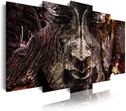 dekoarte Table Modern 5 Pieces with Design zen-feng Shui Buddha Effect Tree, Fabric, Multicolor, 3 X 150 X 80 cm