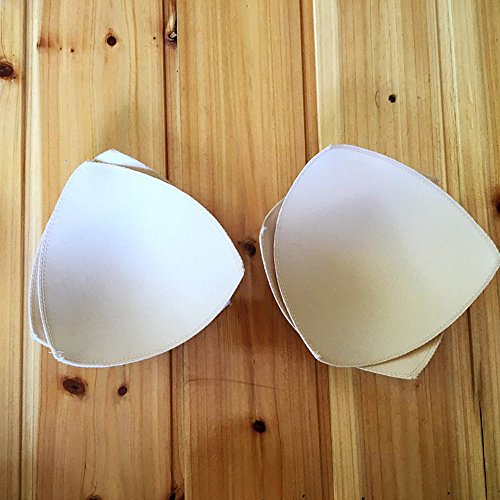 asentechuk® 2 Paar Frau Triangle Bademode BH Cup Pad-BH Zubehör Ersatz Schaumstoff Pad 13.5cm
