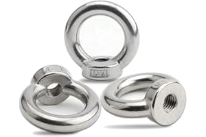 XCYROIIY 8PCS Ring Lifting Eye Nuts Femal Threaded Nut Fastener 304 Stainless Steel, Pack-of-8, M10