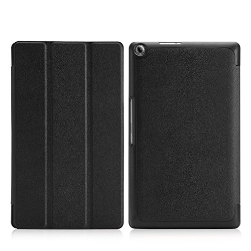 ASUS ZenPad S 8.0 Hülle – MoKo Ultra Slim PU Leder Tasche Schutzhülle Schale Smart Case mit Auto Sleep/Wake up Funktion und Standfunktion für ASUS ZenPad S 8.0 Z580C / Z580CA 8 Zoll Tablet-PC, Schwarz - 2
