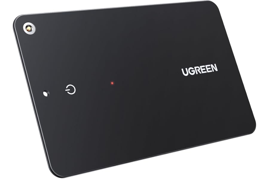 UGREEN FineTrack Slim Smart Finder Locator Support iOS Tracker Bluetooth Card Location Card for Wallet Passport Luggage Suitcase Bag IP68 Waterproof