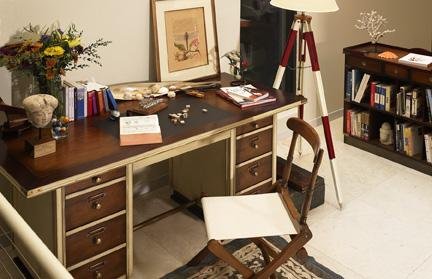 Authentic Models Captains Desk, Ivory