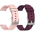 woednx Cinturino di ricambio da 20 mm per Smart Watch, sgancio rapido in morbido silicone delicato sulla pelle, cinturino per