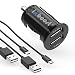Produktbild iXboost iX-4S Speed Charge 4.8A Mini USB Auto-Ladegerät Kfz Adapter mit Intelligent IC + 2X Lade-Kabel Micro USB Datenkabel Schwarz für z.B. HTC/Huawei/LG/Samsung …
