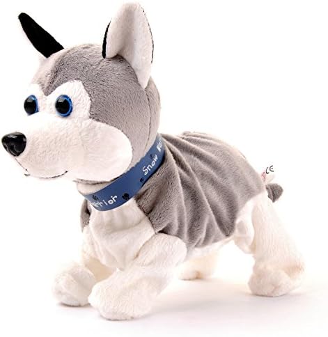Sound Control Electronic Dogs Interactive Electronic Pets Robot Dog Bark Stand Walk Toy Dog For Children Christmas (Gray)