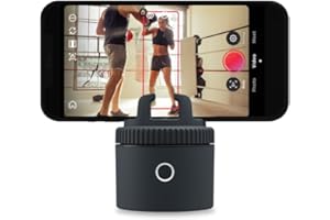 Pivo Sports Automatische Tracking auf 360 Grad Photo & Video Aufnahmen für Sports Training, Racket Sports, Tennis wie Handyhalterung Stativ, Grau