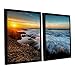 Produktbild ARTWall Kunstdruck auf Leinwand Scott Campbell 's La Jolla New Year King Tide 3B 2 Stück Floater gerahmt Leinwand-Set 32X48