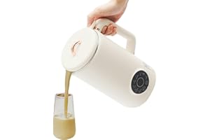 HUOMMGS Sojamilch Maschine 1000ml Hafermilch Maschine Multifunktional Pflanzenmilchbereiter mit Selbstreinigend, 12 Std Warmhalten/Verzögerungsstart 304 Edelstahl Sojamilchmaschine für Saft